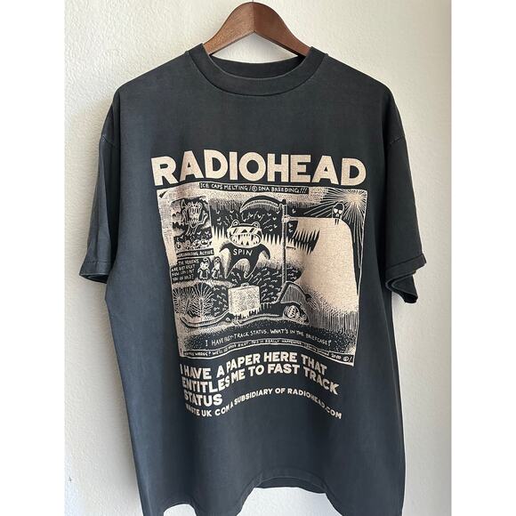 Radiohead "Fast-Track" Vintage T-shirt Reprint Brockum Tag Single Stitch Shirt - Picture 1 of 7
